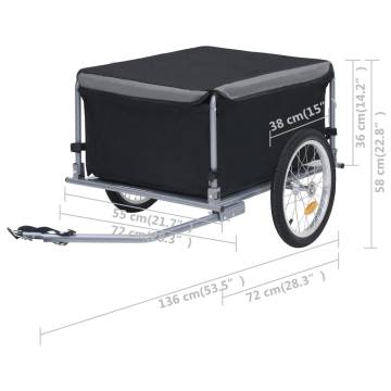  Bike Trailer Black and Grey 65 kg