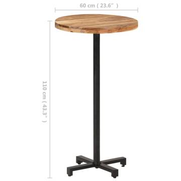  Bar Table Round Ø60x110 cm Solid Acacia Wood