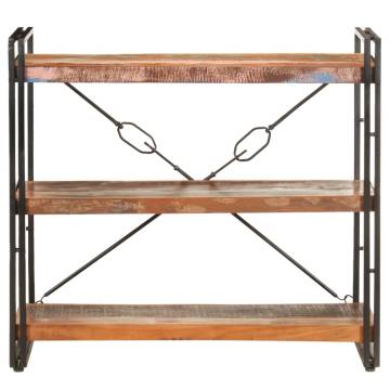  3-Tier Bookcase 90x30x80 cm Solid Reclaimed Wood