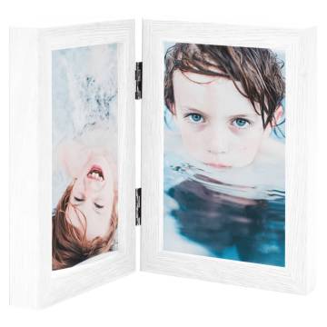  Bifold Photo Frame Collage White 2x