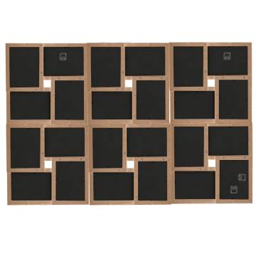  Collage Photo Frame for 24x(13x18 cm) Picture Light Brown MDF