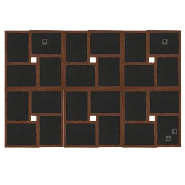  Collage Photo Frame for 24x(13x18 cm) Picture Dark Brown MDF