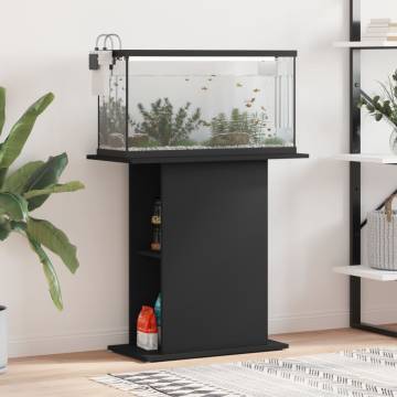  Aquarium Stand Black 75x36x72.5 cm Engineered Wood