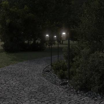  Outdoor Floor Lamps 3pcs Black 100 cm Stainless Steel