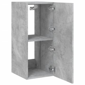 TV Wall Cabinets with LED Lights 2 pcs Concrete Grey 30.5x35x70 cm