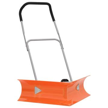  Dual Angle Snow Shovel with Extendable Handle Orange Steel