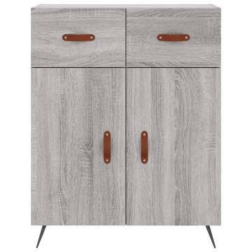  Highboard Grey Sonoma 69.5x34x180 cm Engineered Wood