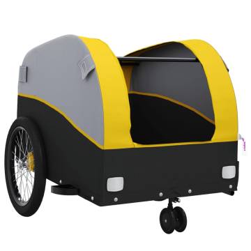  Bike Trailer Black and Yellow 30 kg Iron