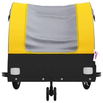  Bike Trailer Black and Yellow 30 kg Iron