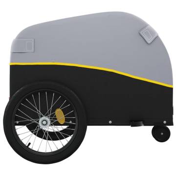  Bike Trailer Black and Yellow 30 kg Iron