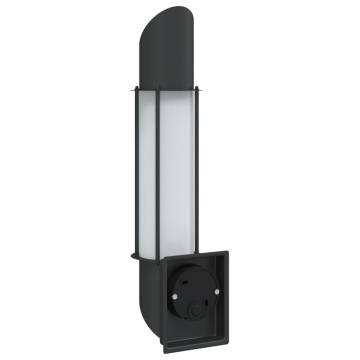  Outdoor Wall Lights 2pcs Black Stainless Steel