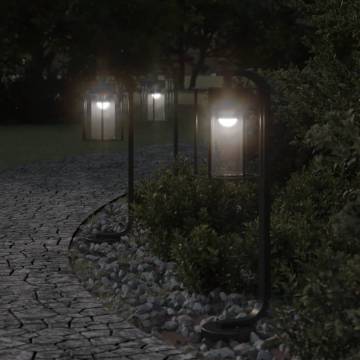  Outdoor Floor Lamps 3pcs Black 60 cm Stainless Steel