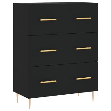  Highboard Black 69.5x34x180 cm Engineered Wood