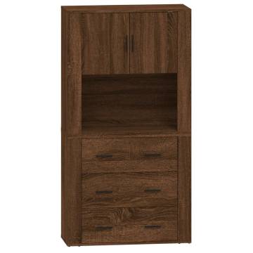  Highboard Brown Oak Engineered Wood