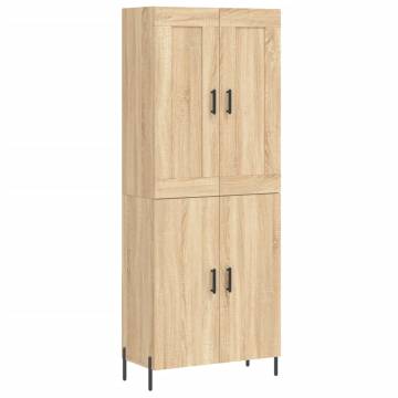  Highboard Sonoma Oak 69.5x34x180 cm Engineered Wood