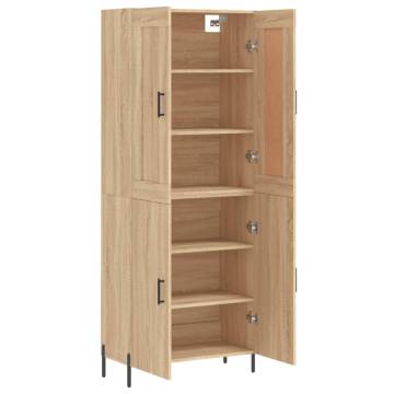  Highboard Sonoma Oak 69.5x34x180 cm Engineered Wood