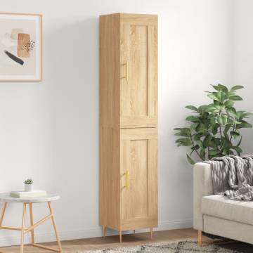  Highboard Sonoma Oak 34.5x34x180 cm Engineered Wood