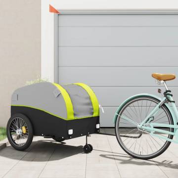  Bike Trailer Black and Green 45 kg Iron