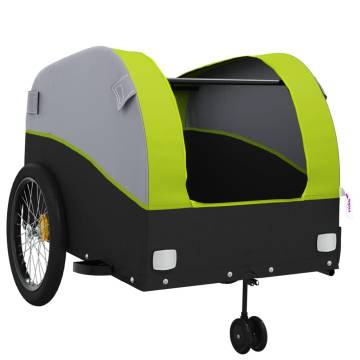  Bike Trailer Black and Green 45 kg Iron