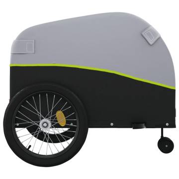  Bike Trailer Black and Green 45 kg Iron