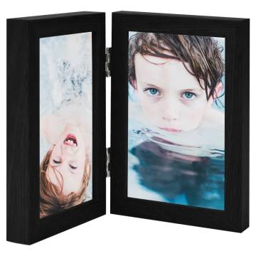  Bifold Photo Frame Collage Black 2x