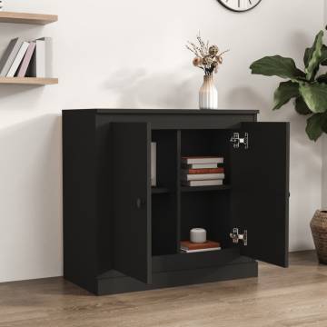  Sideboard Black 70x35.5x67.5 cm Engineered Wood