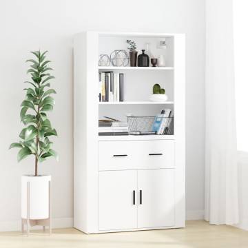  Highboard White Engineered Wood