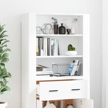  Highboard White Engineered Wood