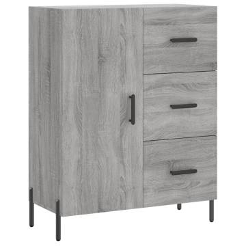  Highboard Grey Sonoma 69.5x34x180 cm Engineered Wood