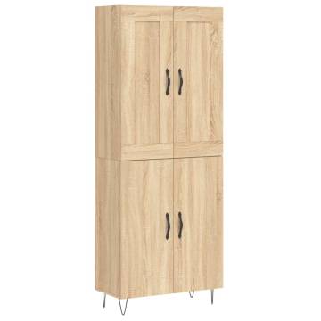  Highboard Sonoma Oak 69.5x34x180 cm Engineered Wood