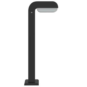  Outdoor Floor Lamps 3pcs Black 50 cm Die-cast Aluminium