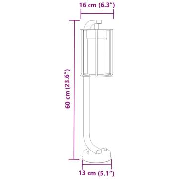  Outdoor Floor Lamp Black 60 cm Stainless Steel