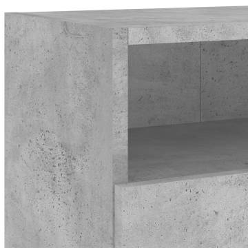 TV Wall Cabinets 2 pcs Concrete Grey 100x30x30 cm Engineered Wood