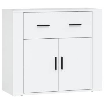  Sideboards 3 pcs High Gloss White Engineered Wood