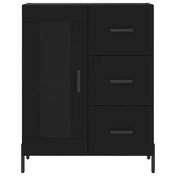  Highboard Black 69.5x34x180 cm Engineered Wood