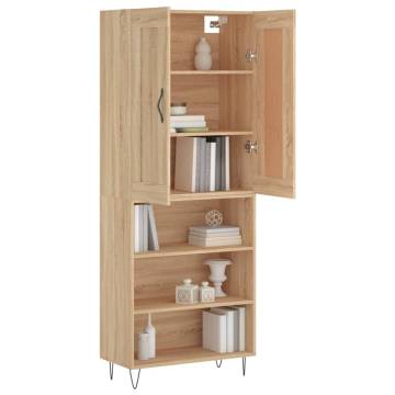  Highboard Sonoma Oak 69.5x34x180 cm Engineered Wood