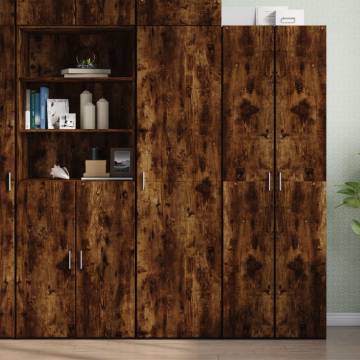  Highboard Smoked Oak 50x42.5x185 cm Engineered Wood