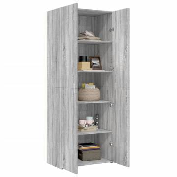  Highboard Grey Sonoma 70x42.5x185 cm Engineered Wood