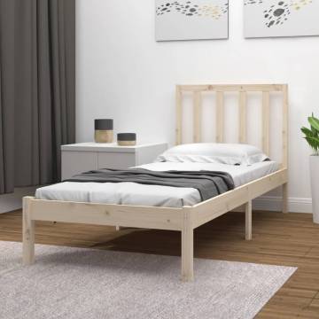 Bed Frame Solid Wood Pine 100x200 cm