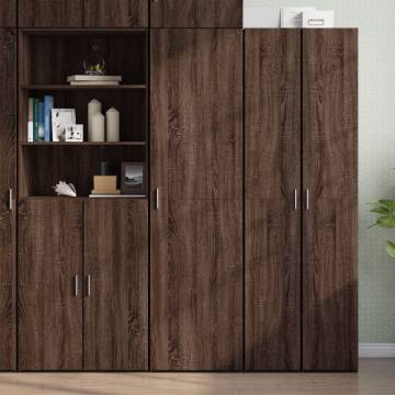  Highboard Brown Oak 50x42.5x185 cm Engineered Wood