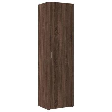  Highboard Brown Oak 50x42.5x185 cm Engineered Wood