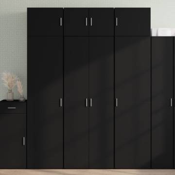  Highboard Black 70x42.5x185 cm Engineered Wood