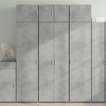  Highboard Concrete Grey 70x42.5x185 cm Engineered Wood