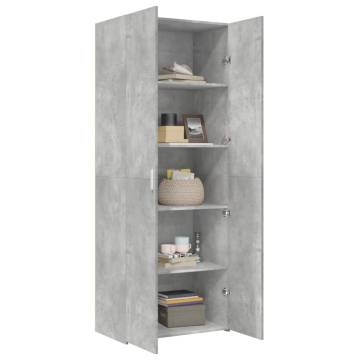  Highboard Concrete Grey 70x42.5x185 cm Engineered Wood