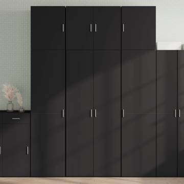  Highboard Black 80x42.5x249 cm Engineered Wood