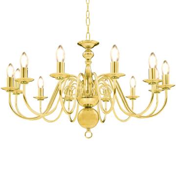 Chandelier Golden 12 x E14 Bulbs