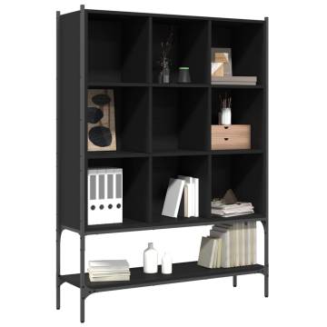 Bookcase Black 102x30x141.5 cm Engineered Wood