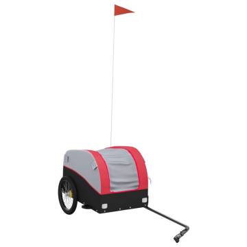 Bike Trailer Black and Red 30 kg Iron