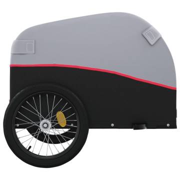 Bike Trailer Black and Red 30 kg Iron