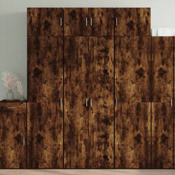  Highboard Smoked Oak 70x42.5x185 cm Engineered Wood